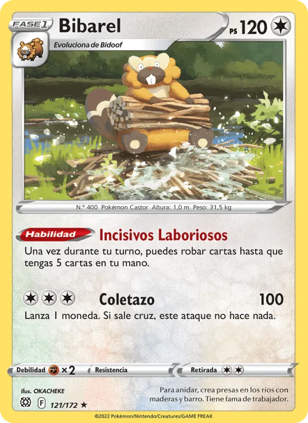 Bibarel · Astros Brillantes 121/172