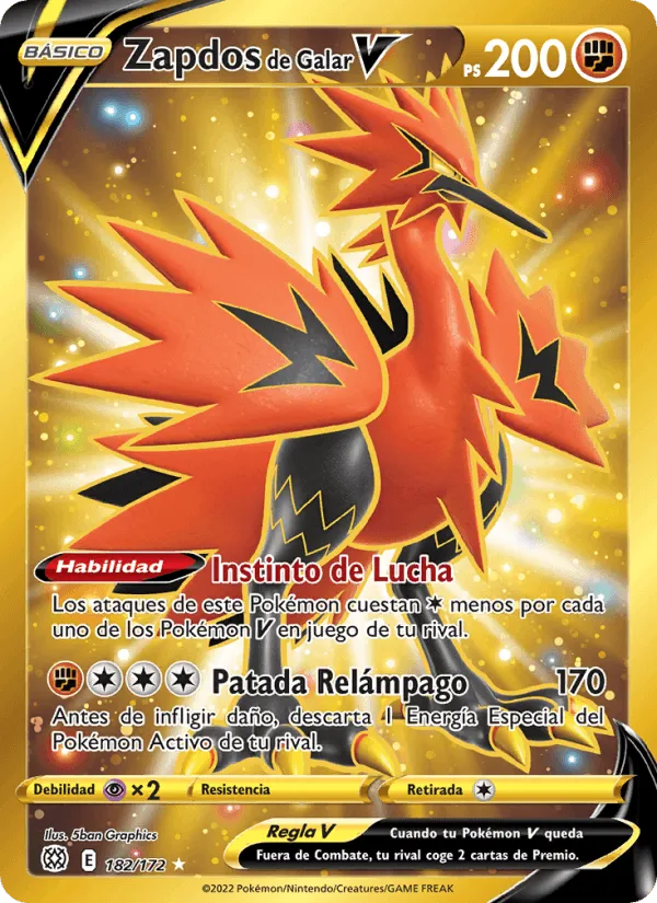 Zapdos de Galar V · Astros Brillantes 182/172