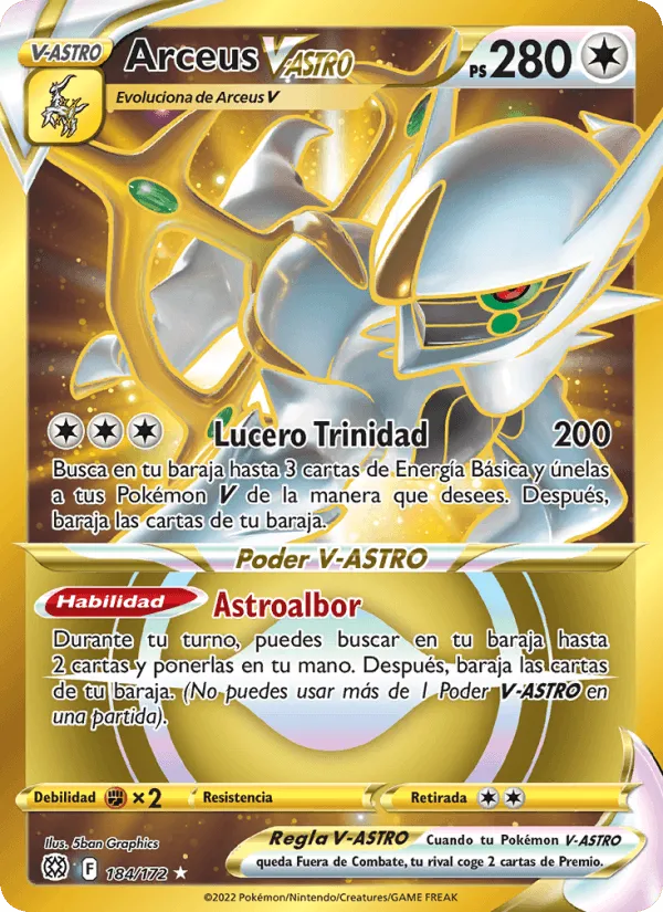 Arceus V-ASTRO · Astros Brillantes 184/172