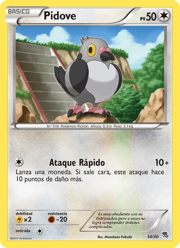Pidove · Kit de Entrenador XY (Pikachu Enmascarada) 14/30