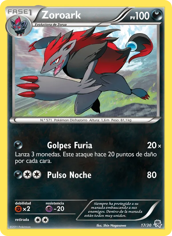 Zoroark · Kit de Entrenador XY (Pikachu Enmascarada) 17/30