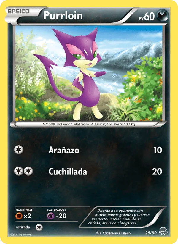 Purrloin · Kit de Entrenador XY (Pikachu Enmascarada) 25/30