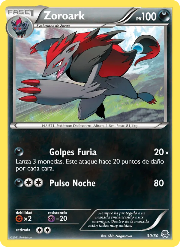 Zoroark · Kit de Entrenador XY (Pikachu Enmascarada) 30/30