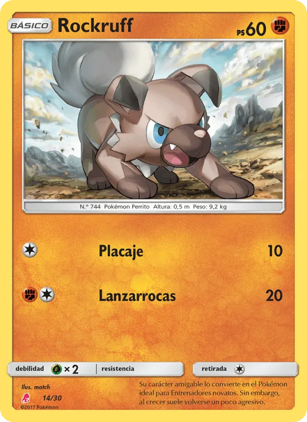 Rockruff · Kit de Entrenador Sol y Luna (Lycanroc) 14/30