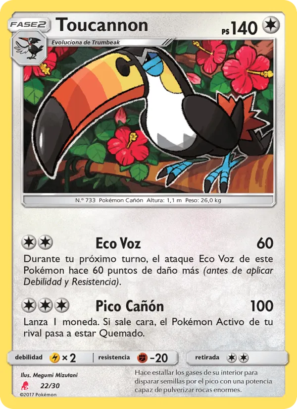 Toucannon · Kit de Entrenador Sol y Luna (Lycanroc) 22/30