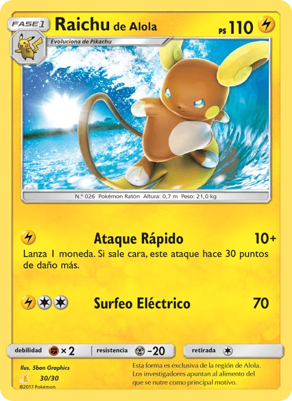 Raichu de Alola · Kit de Entrenador Sol y Luna (Raichu de Alola) 30/30