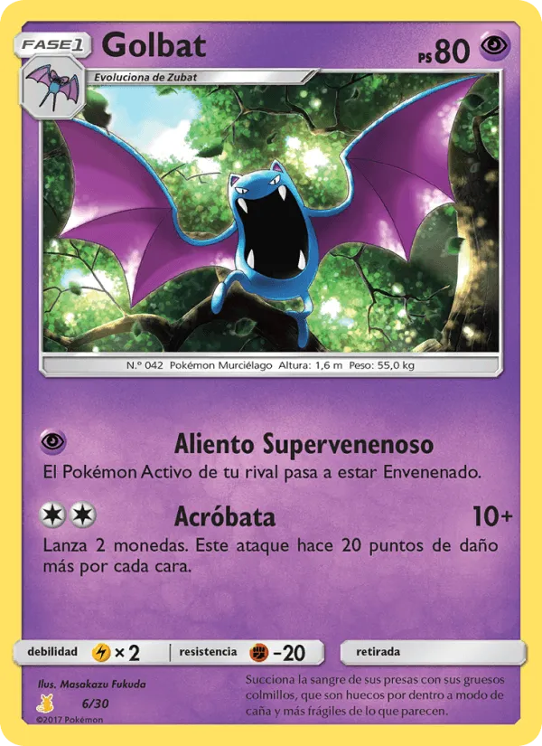 Golbat · Kit de Entrenador Sol y Luna (Raichu de Alola) 6/30