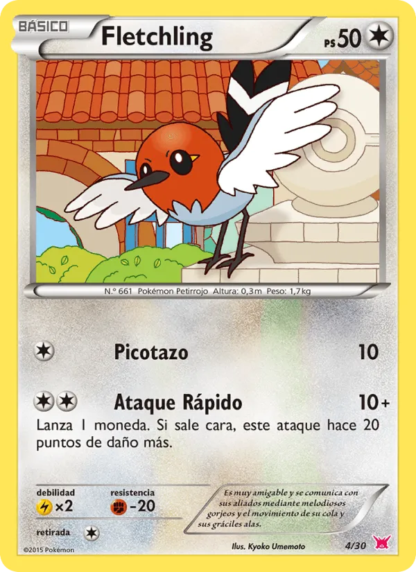 Fletchling · Kit de Entrenador XY (Latias) 4/30