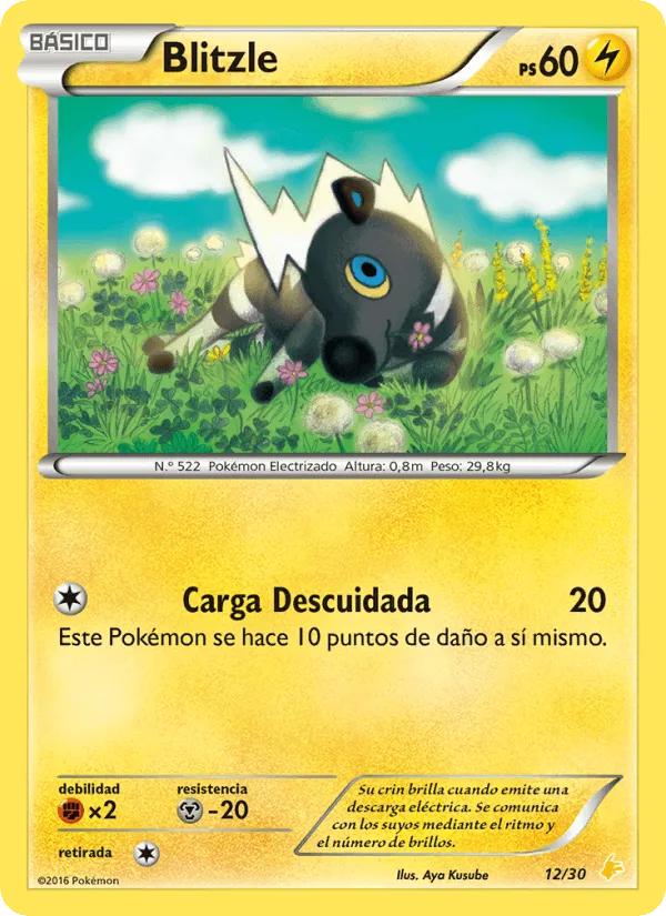 Blitzle · Kit de Entrenador XY (Pikachu Enmascarada) 12/30