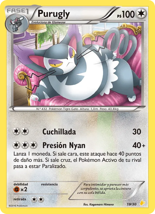Purugly · Kit de Entrenador XY (Pikachu Enmascarada) 19/30