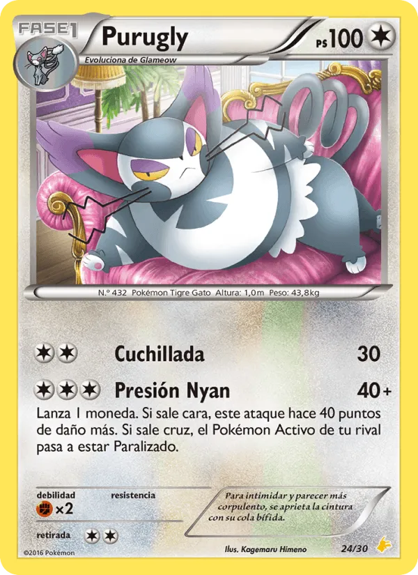 Purugly · Kit de Entrenador XY (Pikachu Enmascarada) 24/30