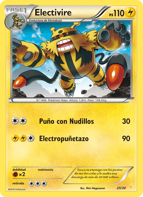 Electivire · Kit de Entrenador XY (Pikachu Enmascarada) 25/30
