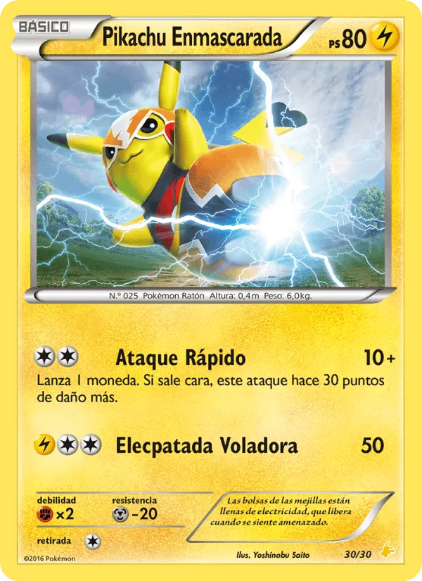 Pikachu Enmascarada · Kit de Entrenador XY (Pikachu Enmascarada) 30/30