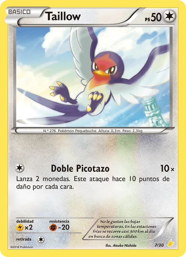 Taillow · Kit de Entrenador XY (Pikachu Enmascarada) 7/30