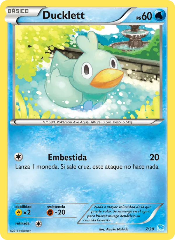 Ducklett · Kit de Entrenador XY (Suicune) 7/30