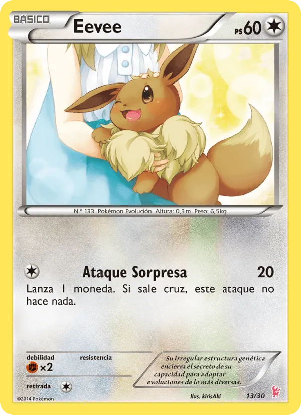 Eevee · Kit de Entrenador XY (Pikachu Enmascarada) 13/30