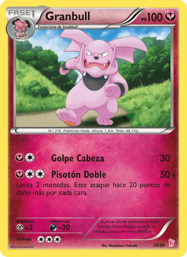 Granbull · Kit de Entrenador XY (Pikachu Enmascarada) 14/30