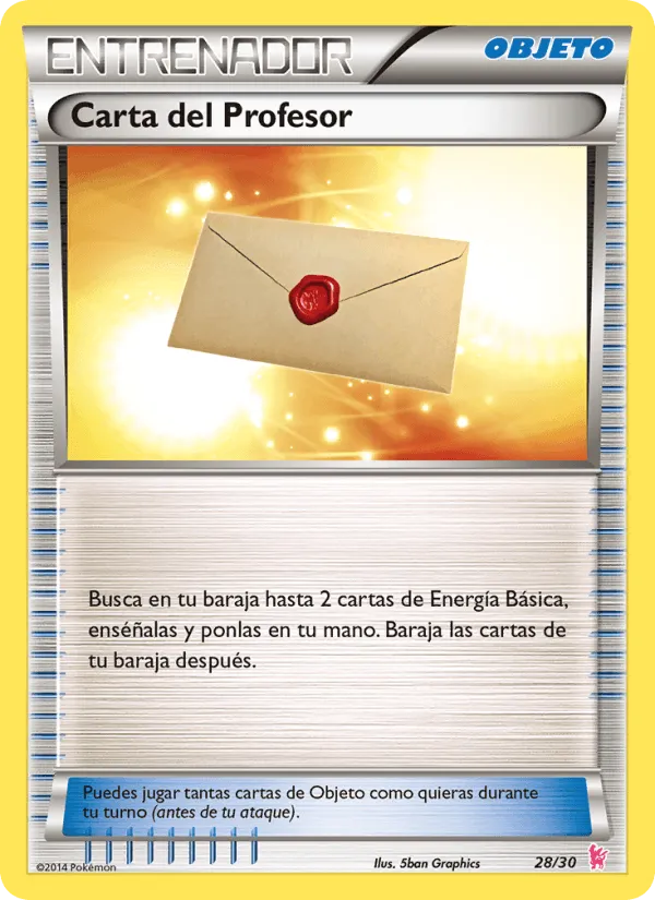 Carta del Profesor · Kit de Entrenador XY (Pikachu Enmascarada) 28/30