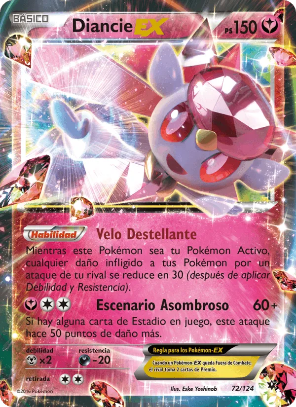 Diancie EX · Destinos Enfrentados 72/124