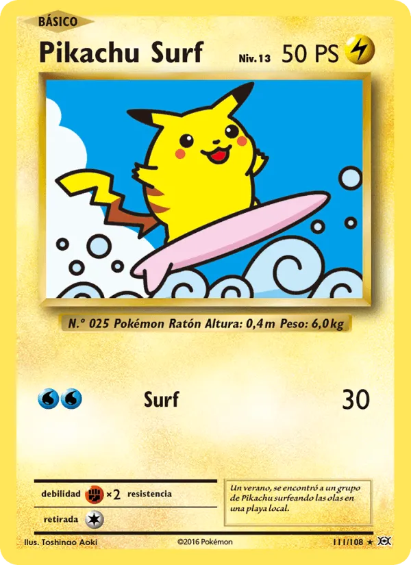 Pikachu Surf · Evoluciones 111/108