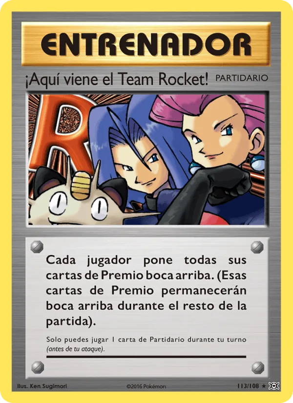 ¡Aquí viene el Team Rocket! · Evoluciones 113/108