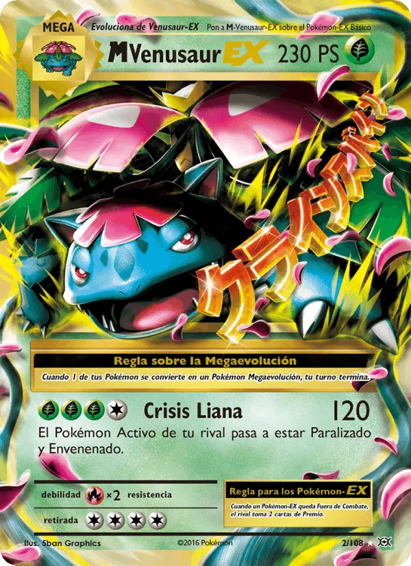 M Venusaur EX · Evoluciones 2/108