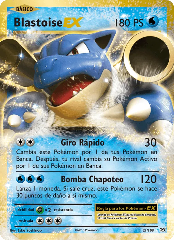 Blastoise EX · Evoluciones 21/108