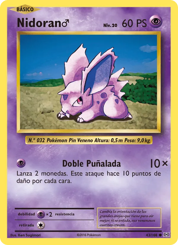Nidoran♂ · Evoluciones 43/108