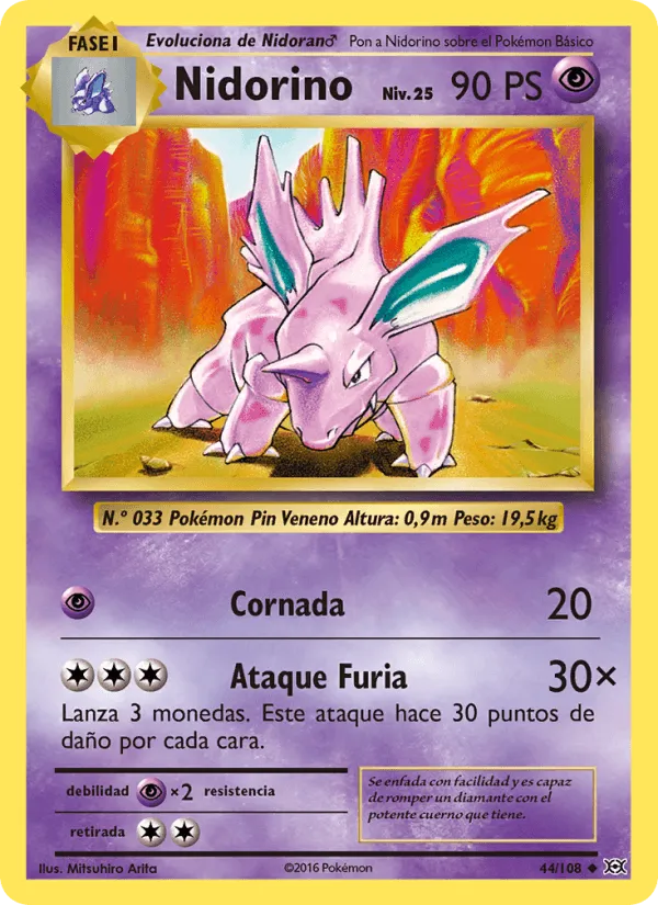 Nidorino · Evoluciones 44/108
