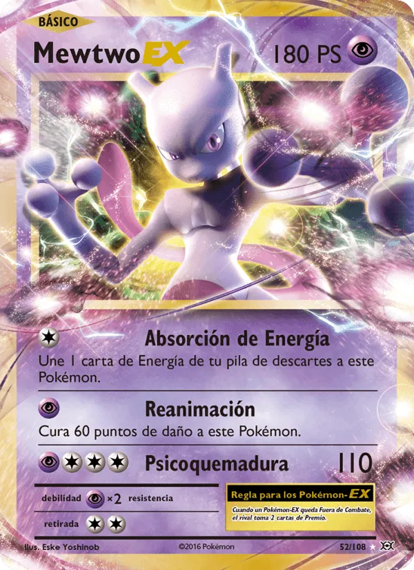 Mewtwo EX · Evoluciones 52/108