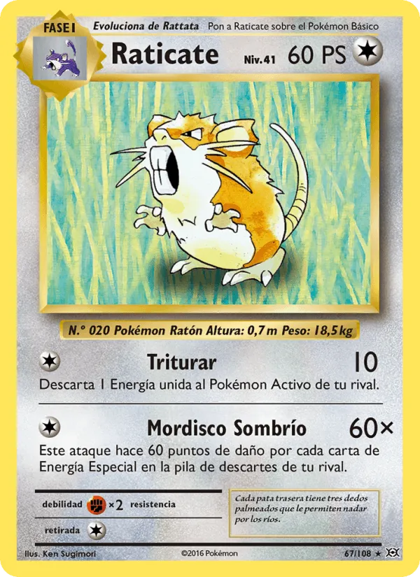 Raticate · Evoluciones 67/108