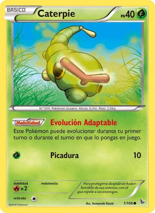 Caterpie · Destellos de Fuego 1/106