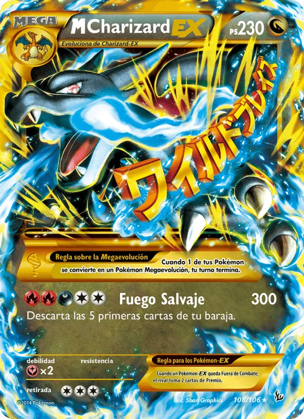 M-Charizard EX · Destellos de Fuego 108/106