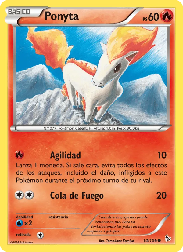 Ponyta · Destellos de Fuego 14/106
