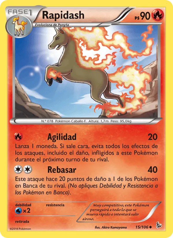 Rapidash · Destellos de Fuego 15/106
