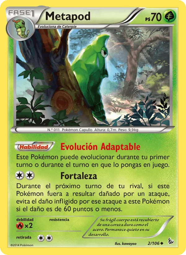 Metapod · Destellos de Fuego 2/106