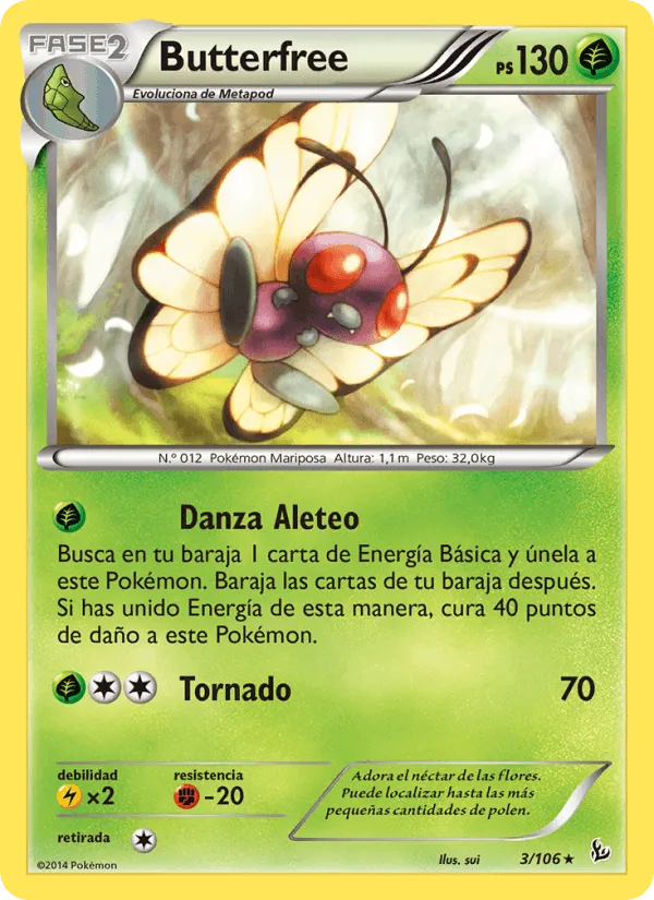 Butterfree · Destellos de Fuego 3/106