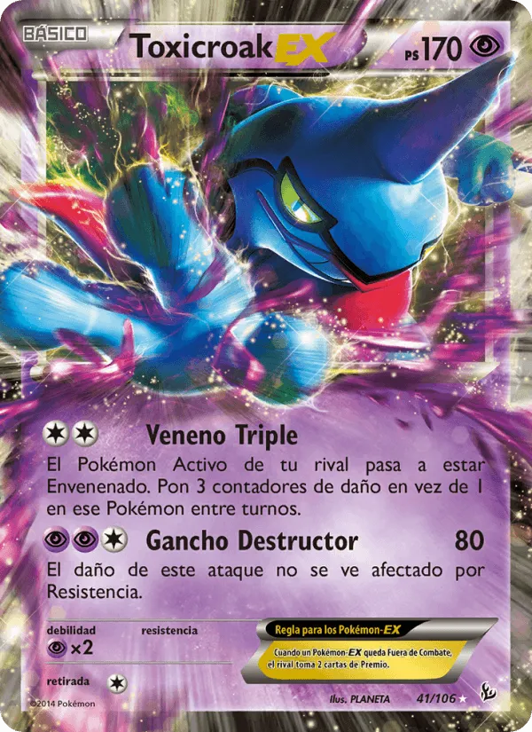 Toxicroak EX · Destellos de Fuego 41/106