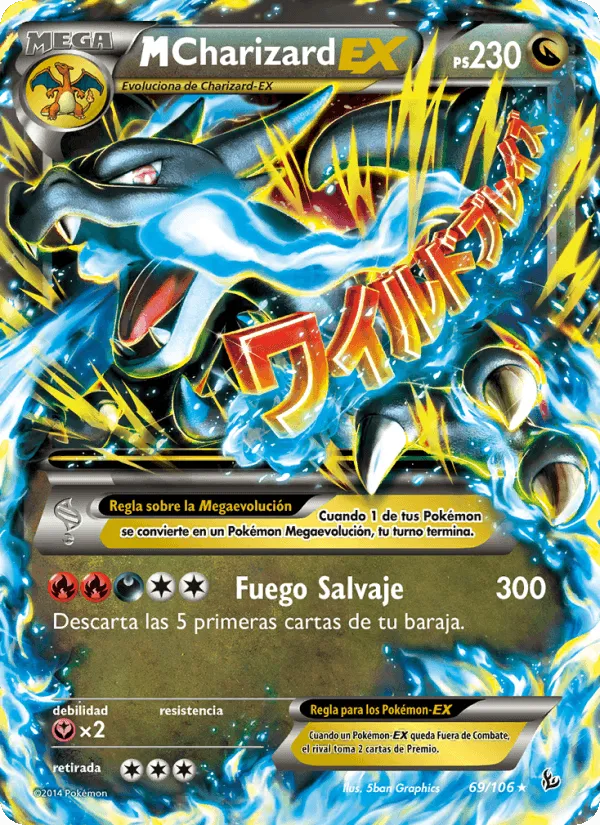 M-Charizard EX · Destellos de Fuego 69/106