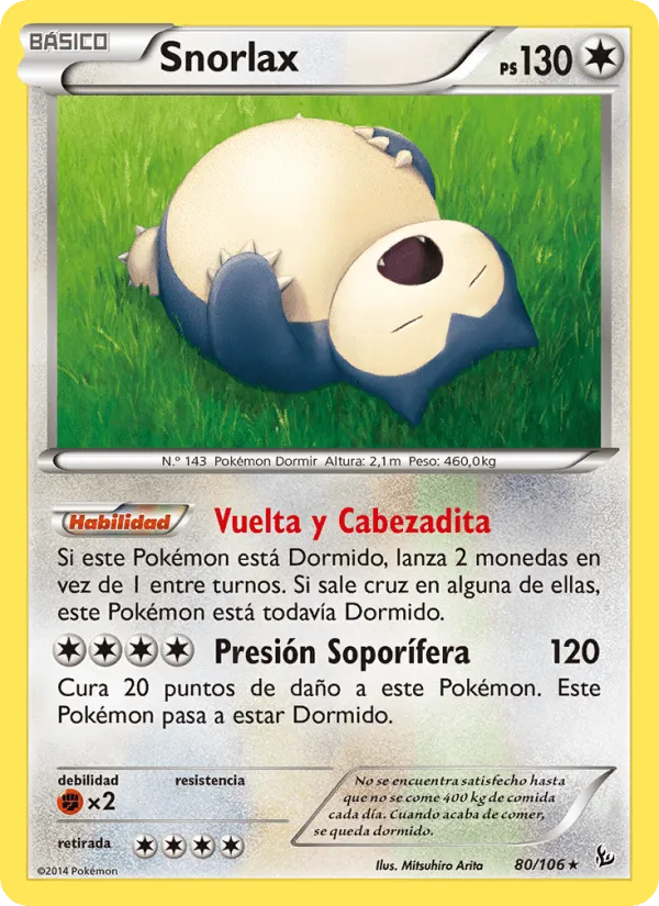 Snorlax · Destellos de Fuego 80/106