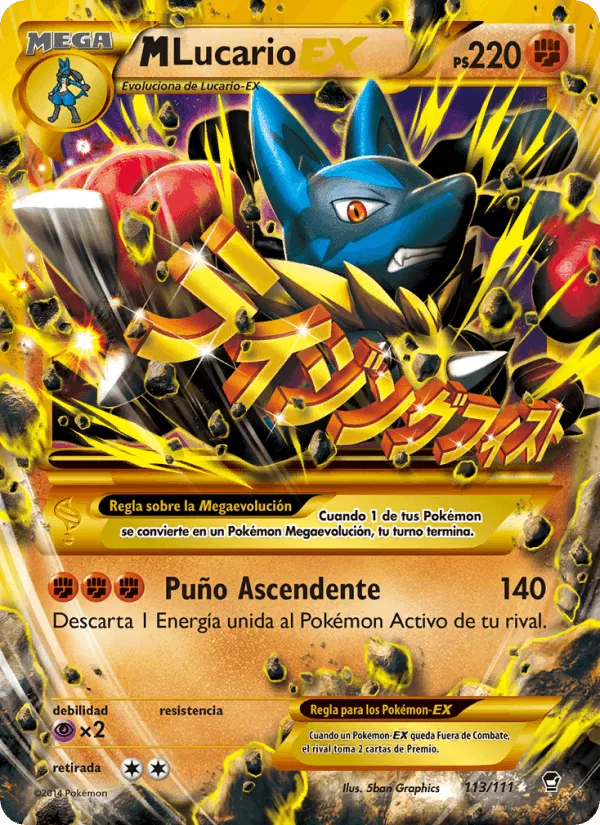 M-Lucario EX · Puños Furiosos 113/111