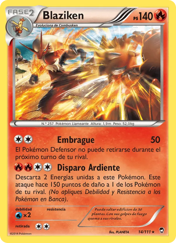Blaziken · Puños Furiosos 14/111
