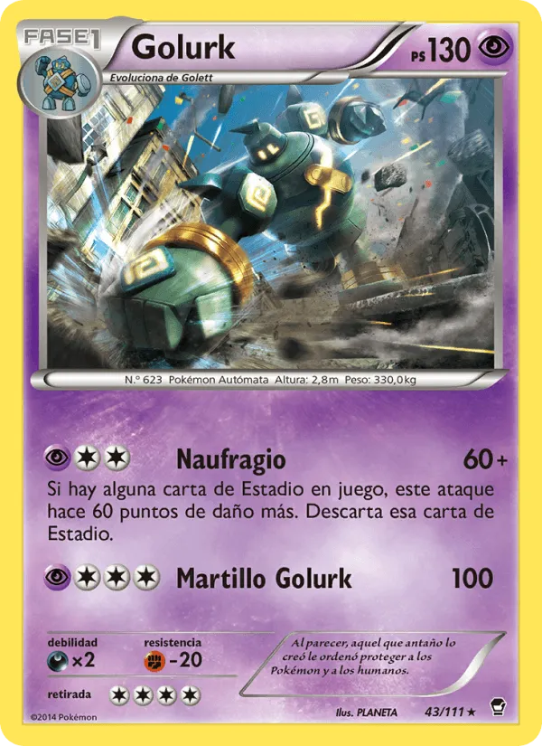 Golurk · Puños Furiosos 43/111