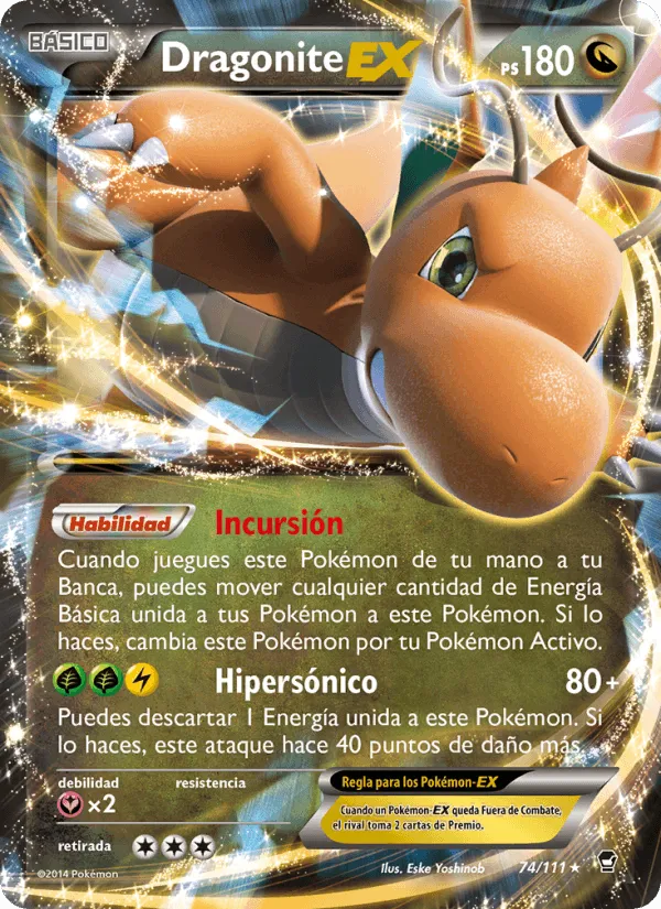 Dragonite EX · Puños Furiosos 74/111