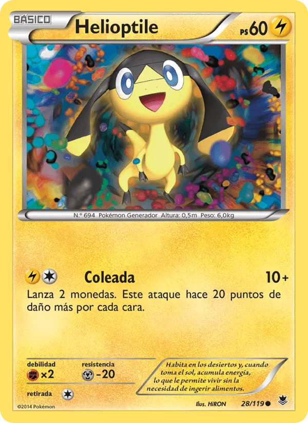 Helioptile · Fuerzas Fantasmales 28/119