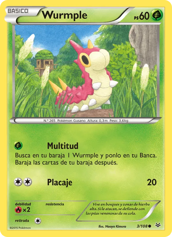 Wurmple · Cielos Rugientes 3/108