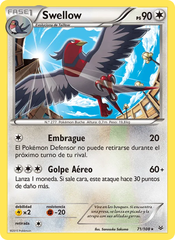 Swellow · Cielos Rugientes 71/108