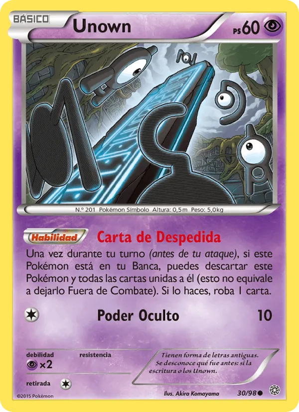 Unown · Antiguos Orígenes 30/98