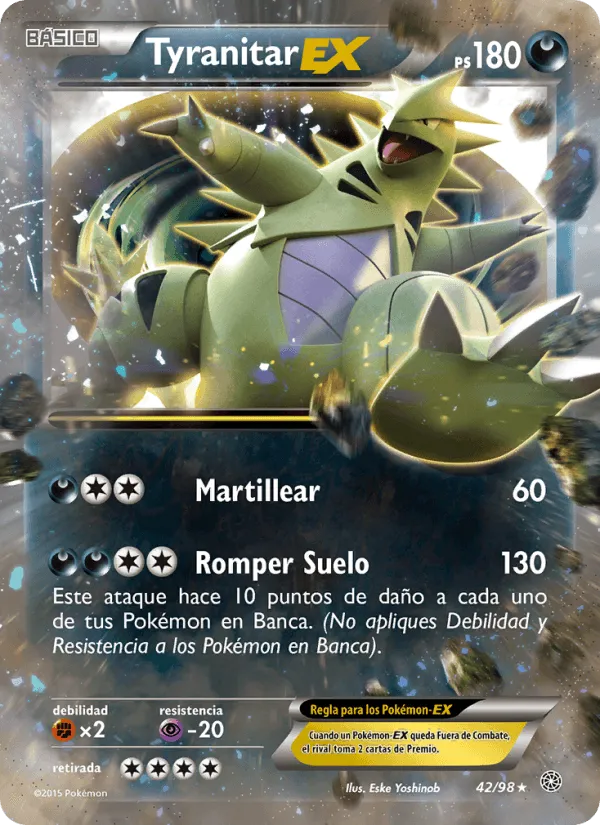 Tyranitar EX · Antiguos Orígenes 42/98