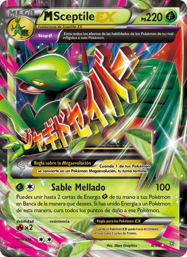 M-Sceptile EX · Antiguos Orígenes 8/98
